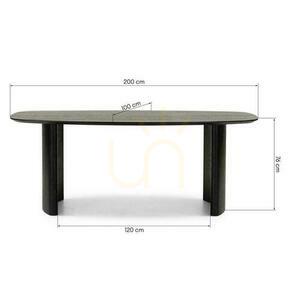 Matbord 200 cm MARIS Naturell askfanér small 3
