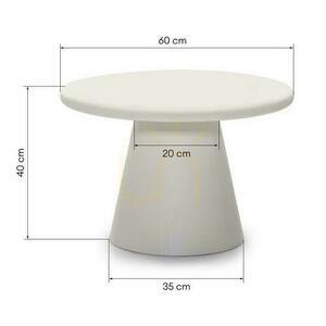 Soffbord 60 cm METRE Ecru med Microcement-beläggning small 5