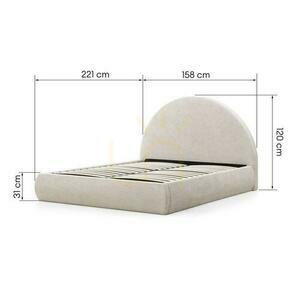Möblerad säng 140x200 cm MIMIQ Beige med förvaringsfack small 5