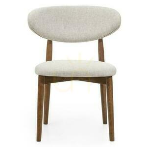 Set om 2 stolar MIRALI Beige med bruna ben small 3
