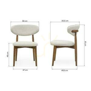 Set om 2 stolar MIRALI Beige med bruna ben small 7