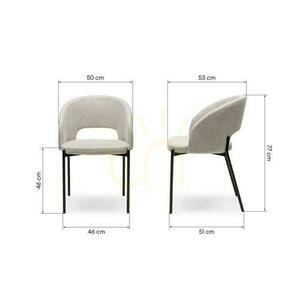 Set om 2 stolar MORES Beige med svarta ben small 8