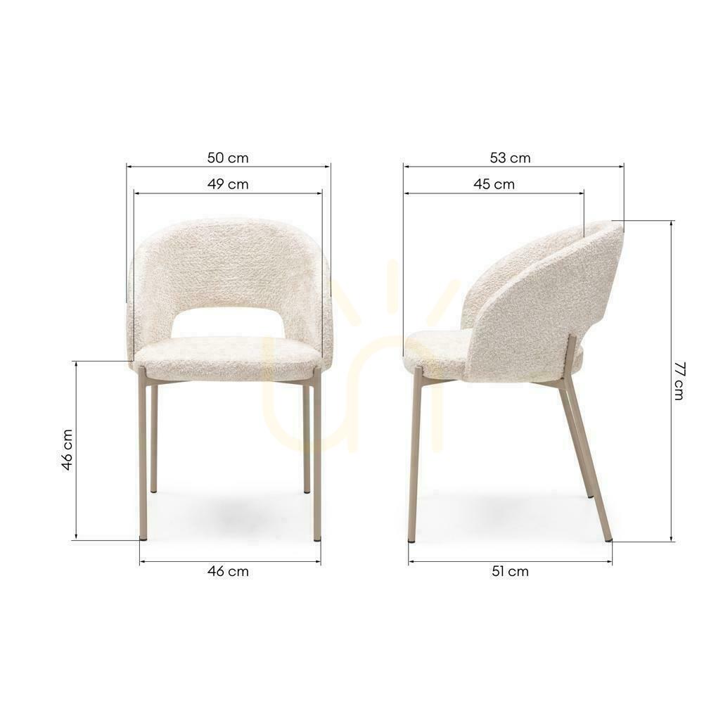 Förhandsvisning Uppsättning med 2 stolar MORES ljusbeige Uppsättning med 2 stolar MORES ljusbeige