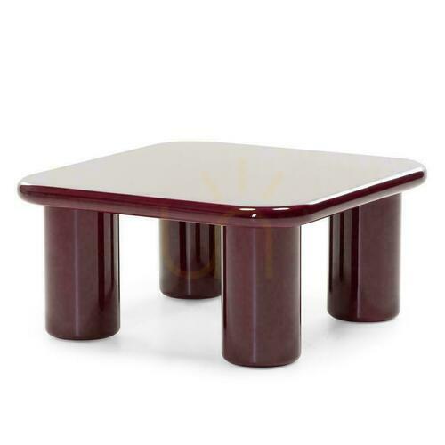 Kontrollera Soffbord 70 cm MURIEN Maroon/Cherry med glans