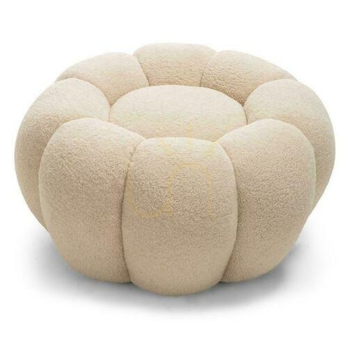 Kontrollera PERLE Beige Boucle sittpuff