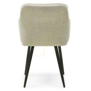 Set om 2 RUSSO Cappucino-stolar med svarta ben small 4