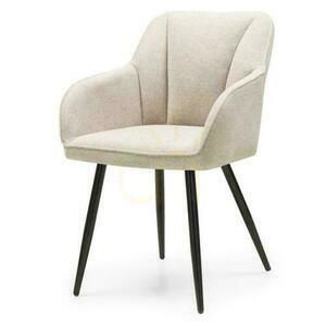 Set om 2 RUSSO Cappucino-stolar med svarta ben small 0