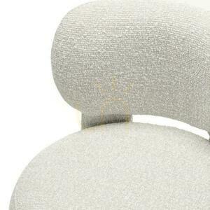Set om 2 stoppade stolar SAMMA Grå-Beige, Boucle small 5