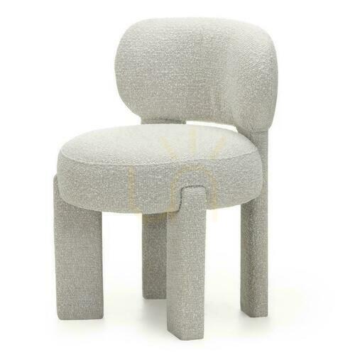 Kontrollera Set om 2 stoppade stolar SAMMA Grå-Beige, Boucle