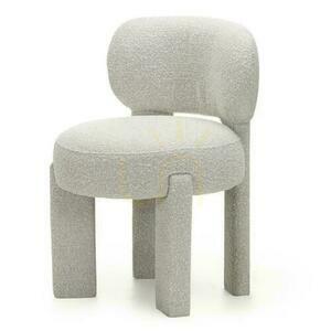 Set om 2 stoppade stolar SAMMA Grå-Beige, Boucle small 0