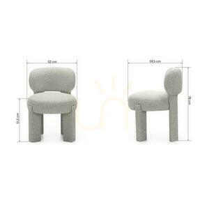 Set om 2 stoppade stolar SAMMA Grå, Boucle small 7