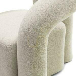 SELLEL stoppad fåtölj ljusbeige boucle small 5