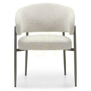 UMBRIA stoppad stol beige med grå ben small 3
