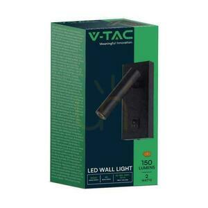 LED-armatur V-TAC 2W vägglampa hotell säng strömbrytare svart VT-402 4000K 150lm small 5