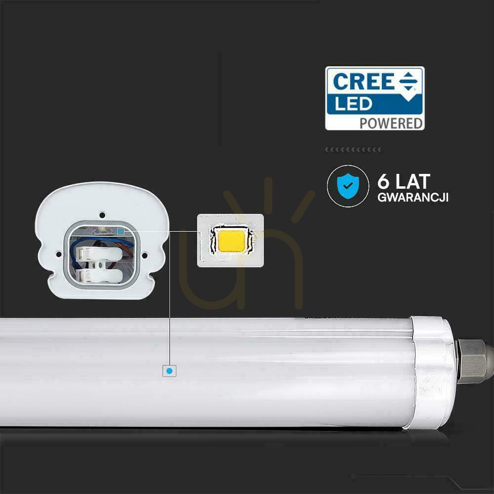 Kontrollera V-TAC CREE CHIP G-series 120cm 36W 135Lm/W VT-1249 6500K 4820lm hermetisk LED-armatur 6 års garanti V-TAC CREE CHIP G-series 120cm 36W 135Lm/W VT-1249 6500K 4820lm hermetisk LED-armatur 6 års garanti
