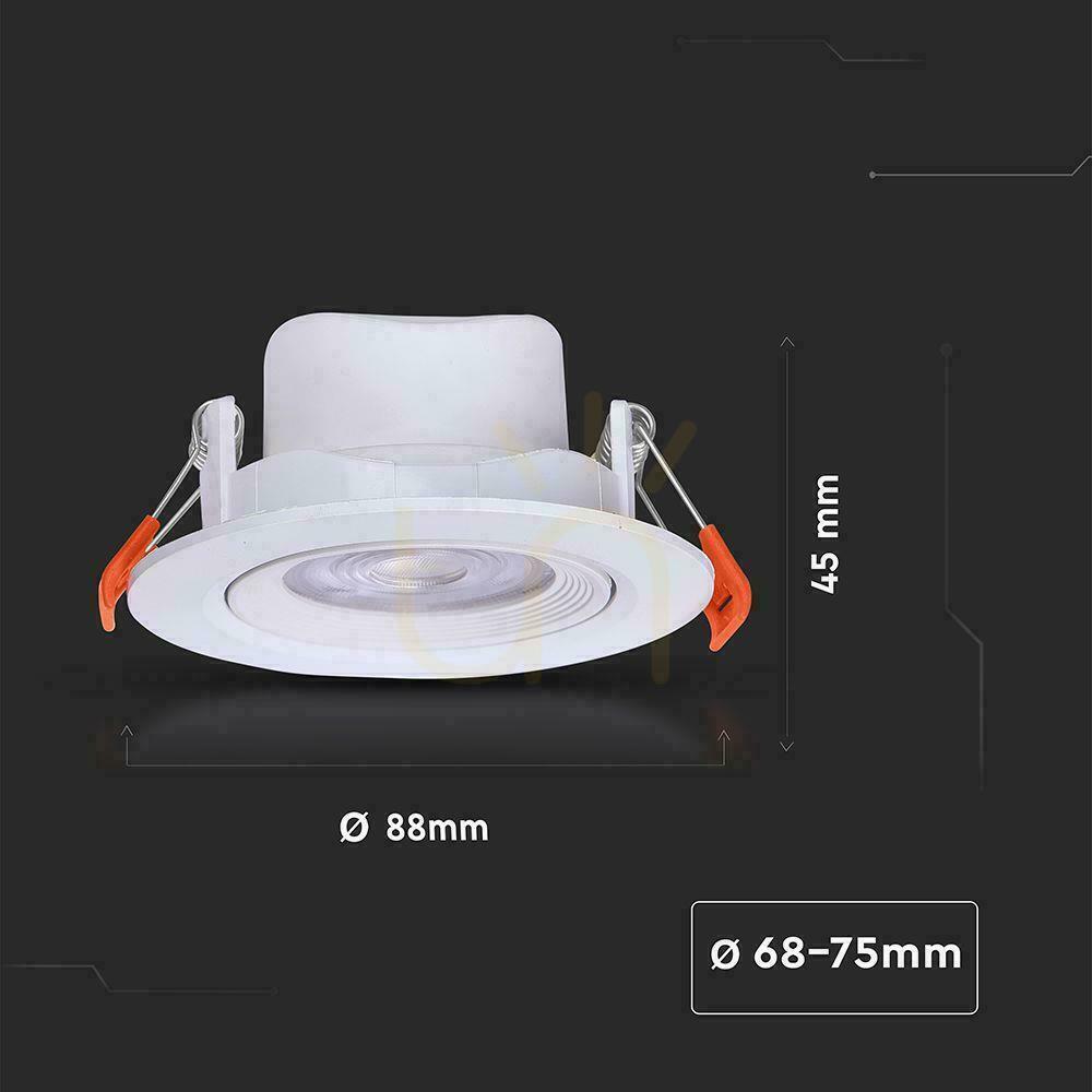 Visa LED-nät V-TAC 7W vit downlight 3in1 VT-2707CCT 3000K-4000K-6500K 510lm 5 års garanti LED-nät V-TAC 7W vit downlight 3in1 VT-2707CCT 3000K-4000K-6500K 510lm 5 års garanti