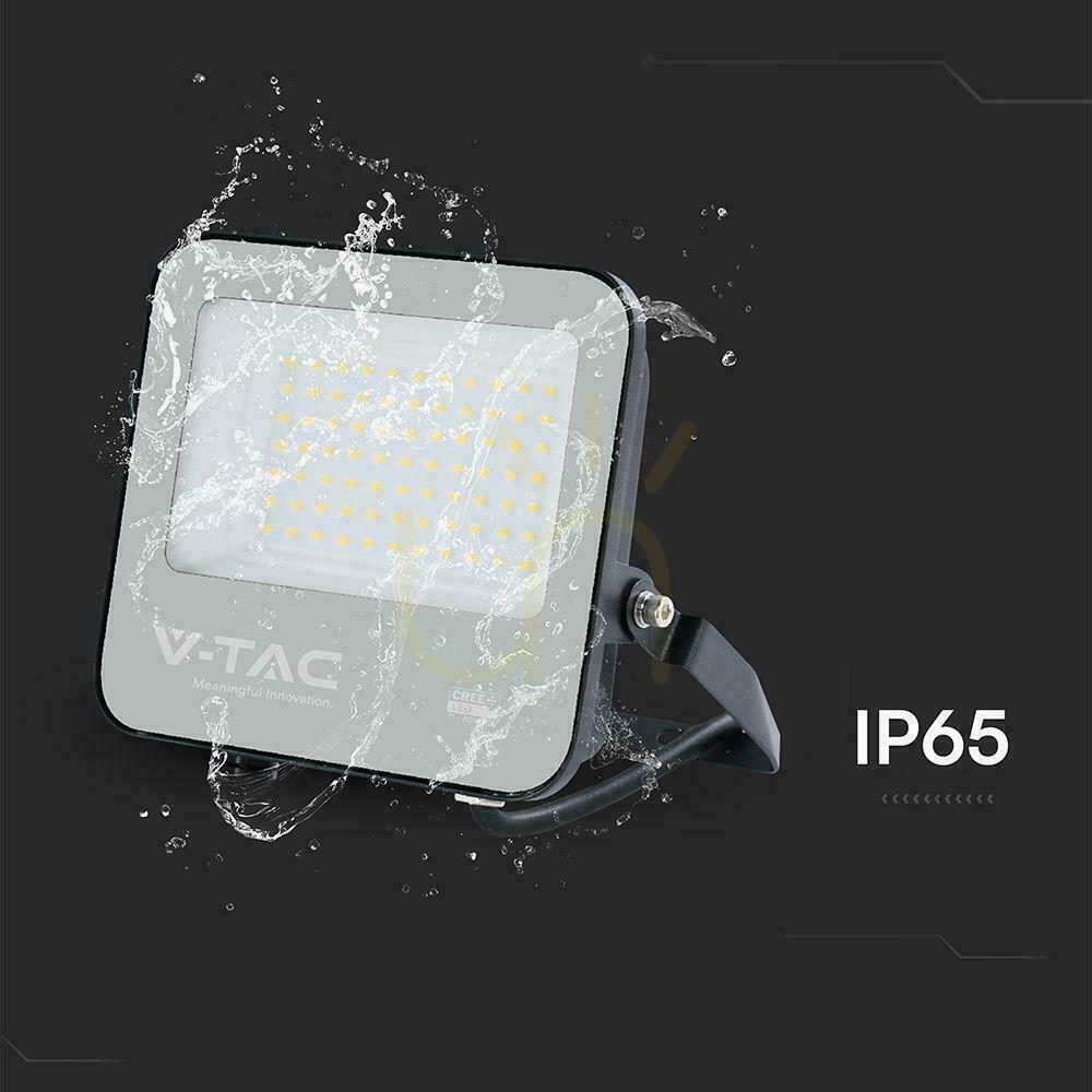 Display V-TAC CREE CHIP 50W LED-projektor 135lm/W svart IP65-hus VT-4455 6500K 6750lm 6 års garanti V-TAC CREE CHIP 50W LED-projektor 135lm/W svart IP65-hus VT-4455 6500K 6750lm 6 års garanti