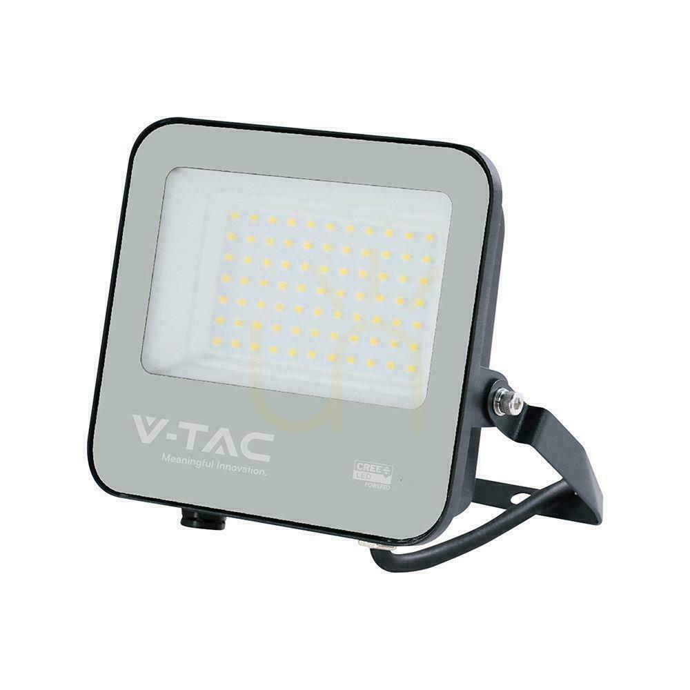 Kontrollera V-TAC CREE CHIP 50W LED-projektor 135lm/W svart IP65-hus VT-4455 6500K 6750lm 6 års garanti V-TAC CREE CHIP 50W LED-projektor 135lm/W svart IP65-hus VT-4455 6500K 6750lm 6 års garanti