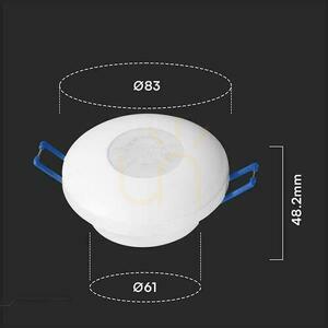 360st infraröd rörelsesensor utanpåliggande/infälld montering 2in1 vit 600W LED V-TAC VT-81044 5 års garanti small 2