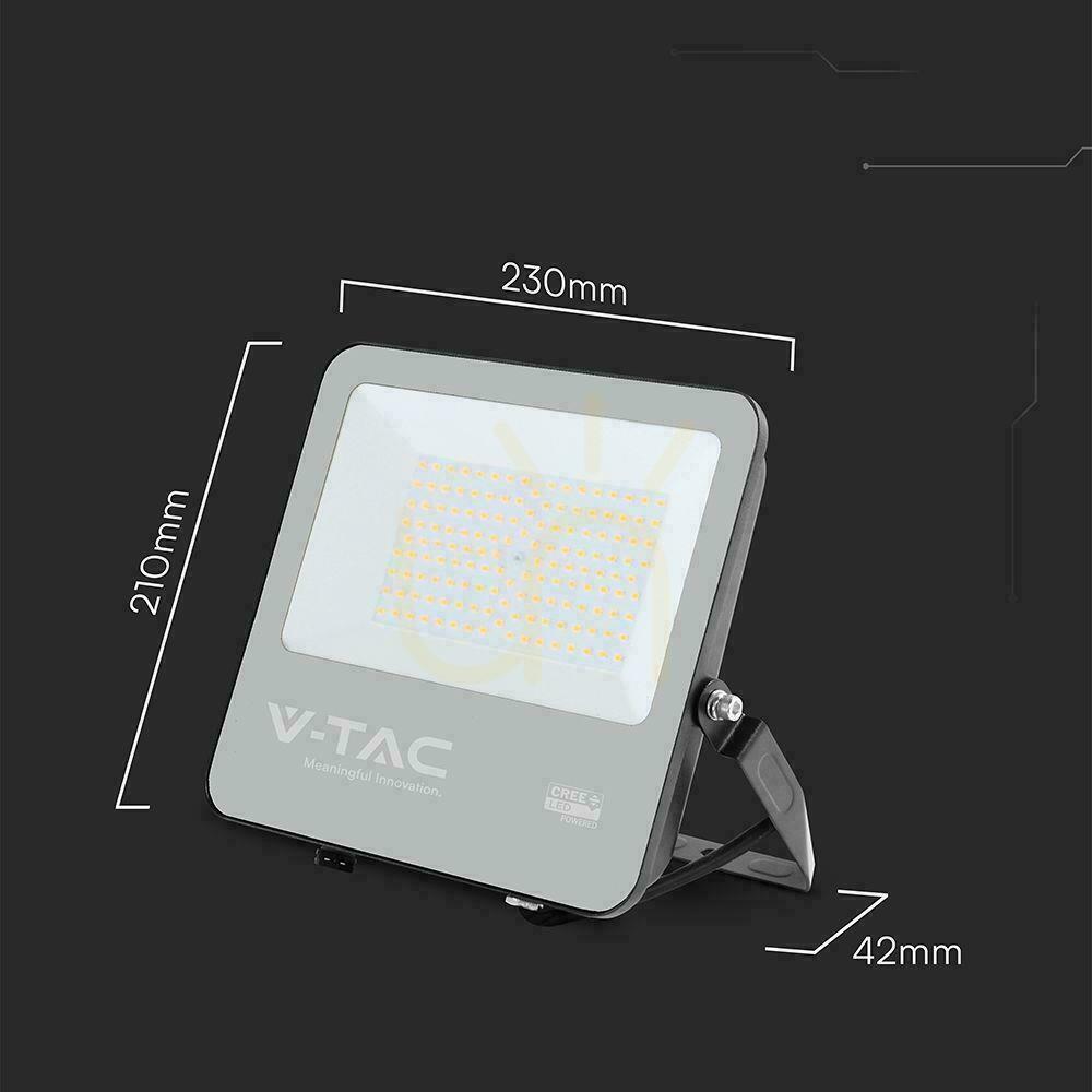 Display LED-projektor V-TAC CREE CHIP 100W 135lm/W svart hölje kabel 1m IP65 VT-44101 6500K 11480lm 6 års garanti LED-projektor V-TAC CREE CHIP 100W 135lm/W svart hölje kabel 1m IP65 VT-44101 6500K 11480lm 6 års garanti