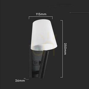 LED-armatur V-TAC 2W COB CREE vägglampa svart hotell säng USB+USB C diffusor VT-88062-B 3000K 60lm 1 LED-armatur V-TAC 2W COB CREE vägglampa svart hotell säng USB+USB C diffusor VT-88062-B 3000K 60lm small 1