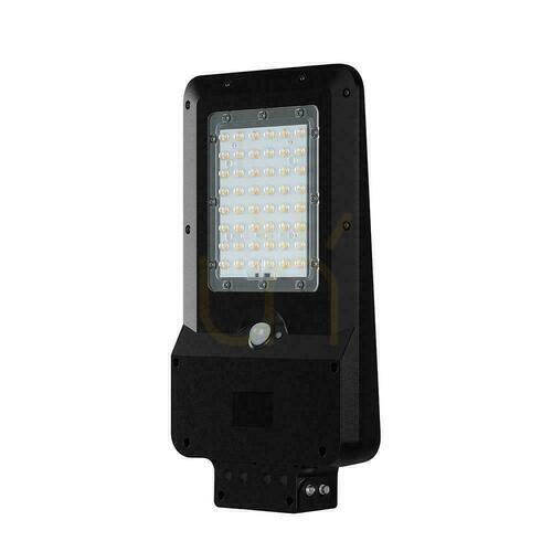 Kontrollera Solcellsarmatur för gatubelysning V-TAC 20W LED svart IP65 150Lm/W VT-ST20CCT 3000K-4000K-6000K 3000lm