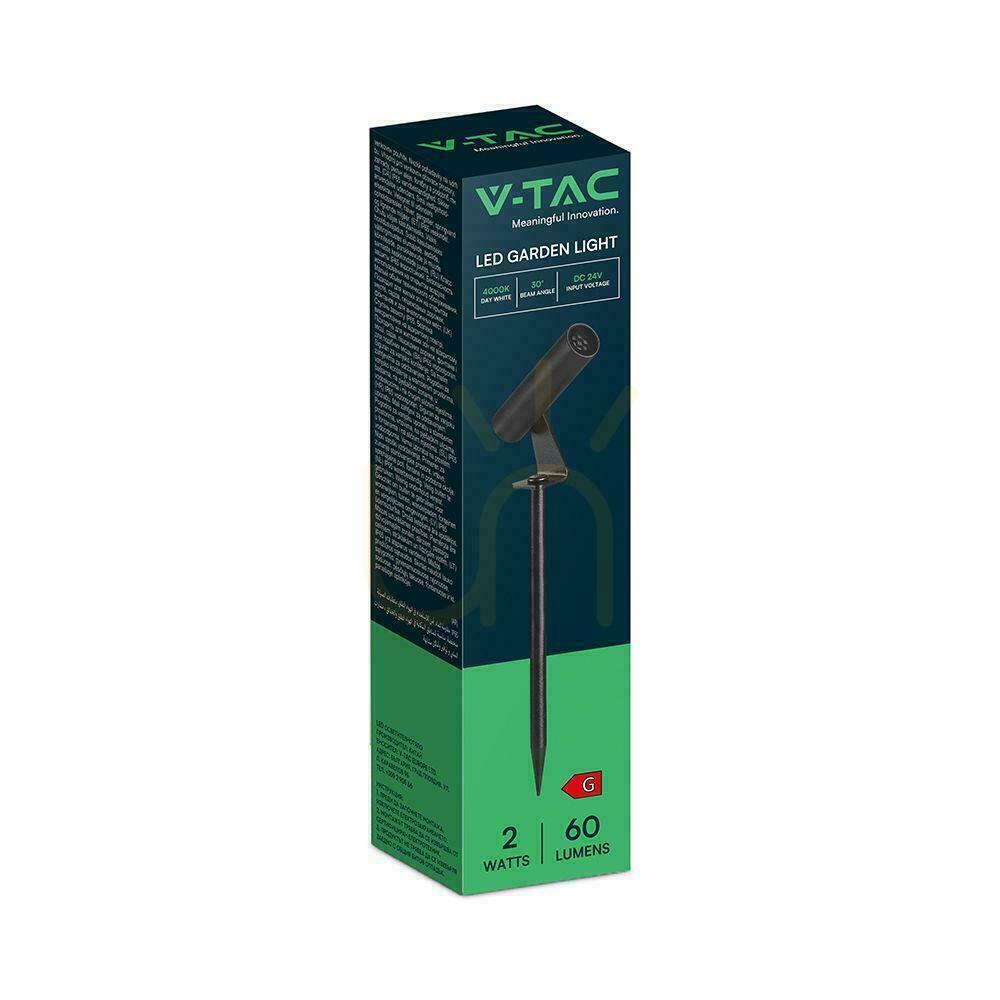 Förhandsvisning Aluminium V-TAC 2W LED IP65 svart rund trädgårdsarmatur VT-10182 4000K 60lm 3 års garanti Aluminium V-TAC 2W LED IP65 svart rund trädgårdsarmatur VT-10182 4000K 60lm 3 års garanti