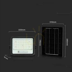 V-TAC 100W CCT sol LED-projektor fjärrkontroll automatisk timer IP65 svart VT-104W 1000lm 3 års garanti small 4