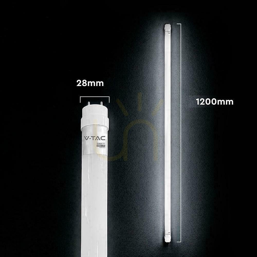 Förhandsvisning LED T8 V-TAC CREE CHIP lysrör 120cm 12W G13 150Lm/W nano plast VT-012 4000K 1800lm 6 års garanti LED T8 V-TAC CREE CHIP lysrör 120cm 12W G13 150Lm/W nano plast VT-012 4000K 1800lm 6 års garanti