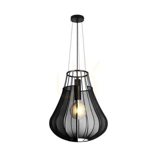 Kontrollera V-TAC E27 420x500mm mattsvart VT-89010 pendelarmatur 3 års garanti