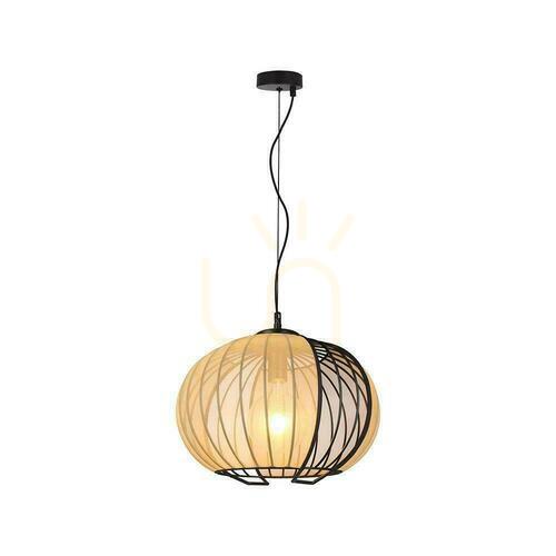 Kontrollera V-TAC E27 pendelarmatur 400x350 mm matt svart, beige VT-89011