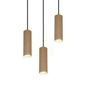 Trio SOKA 367730365 pendellampa, kaffebrun, 3×GU10, Ø28 cm small 1
