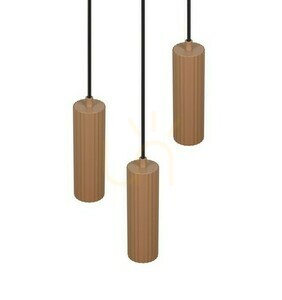 Trio SOKA 367730365 pendellampa, kaffebrun, 3×GU10, Ø28 cm small 2