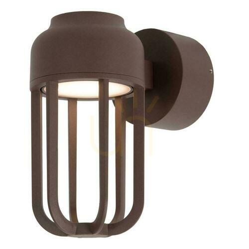 Kontrollera Lucide WELLS brun LED vägglampa utomhus IP54 33808/08/97