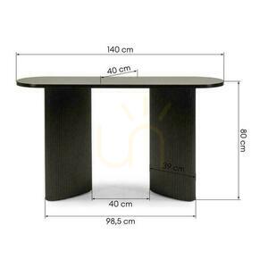 Nova Nook ALREQUIN skrivbord / konsolbord 140 cm, svart small 5