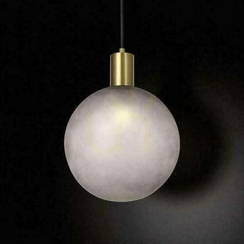 Kontrollera V-TAC E27 pendelarmatur 300x400mm sfär rökt glas, gammalt guld VT-89025