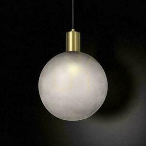 V-TAC E27 pendelarmatur 300x400mm sfär rökt glas, gammalt guld VT-89025 1 V-TAC E27 pendelarmatur 300x400mm sfär rökt glas, gammalt guld VT-89025 small 1