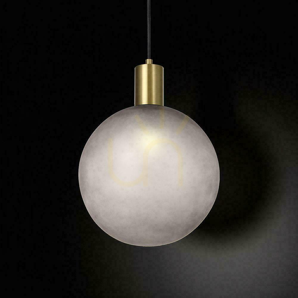 Utsikt V-TAC E27 pendelarmatur 300x400mm sfär rökt glas, gammalt guld VT-89025 V-TAC E27 pendelarmatur 300x400mm sfär rökt glas, gammalt guld VT-89025