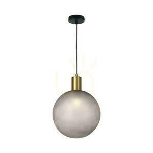 V-TAC E27 pendelarmatur 300x400mm sfär rökt glas, gammalt guld VT-89025 0 V-TAC E27 pendelarmatur 300x400mm sfär rökt glas, gammalt guld VT-89025 small 0