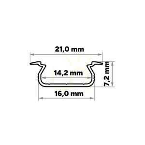 TEKKNI SELDE infälld LED-profilsats 3 m, silver, frostad S14-diffusor small 5