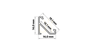 TEKKNI+ profil typ BARDE+ obearbetad 1 m small 1
