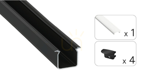 TEKKNI SKAGEN set svart, mjölkskugga 2 m small 1