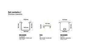 TEKKNI SKAGEN set svart, frostad lampskärm 3 m 2 TEKKNI SKAGEN set svart, frostad lampskärm 3 m small 2