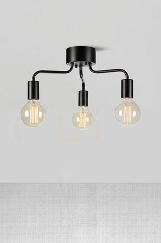 Kontrollera Plafond Markslojd Avery 3L svart metall 38 cm 108102