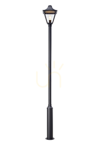 Kontrollera Utomhuspollare Markslojd Dandy 107120 svart/transparent aluminium 41 cm