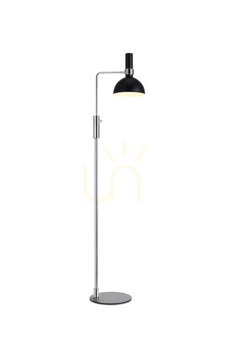 Kontrollera Golvlampa Markslojd Larry 106857 svart krom 146 cm