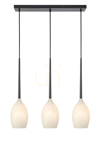 Kontrollera Taklampa Markslojd SALUT 3L vit svart metall glas 106808