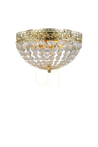 Kontrollera Plafond Markslojd SAXHOLM 2L guld kristall 27 cm 106063