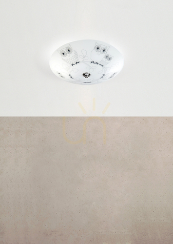 Kontrollera Plafond Markslojd Ugglarp 39 cm vit svart 2-ljus 108764