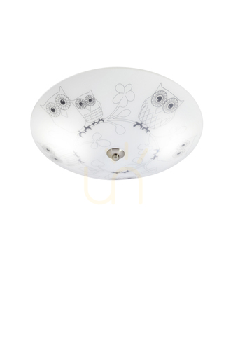 Kontrollera Plafond Markslojd Ugglarp 39 cm vit svart 2-ljus 108764